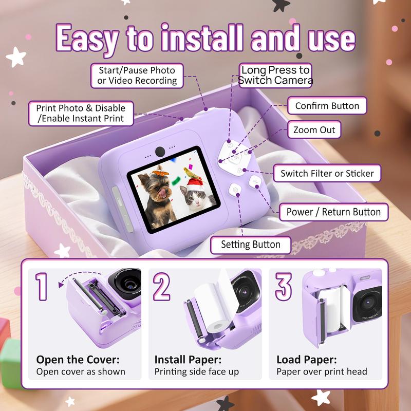 Portable Instant Print Camera